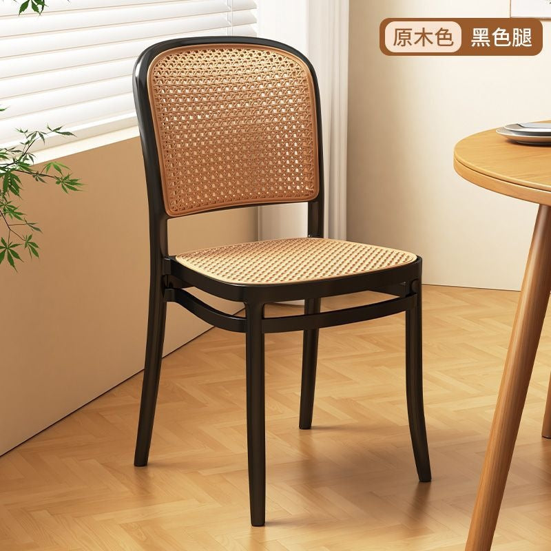 Household dining chairs, commercial dining tables and chairs, plastic rattan chairs, office chairs, antique rattan chairs, backrest chairs, breathable outdoor stools