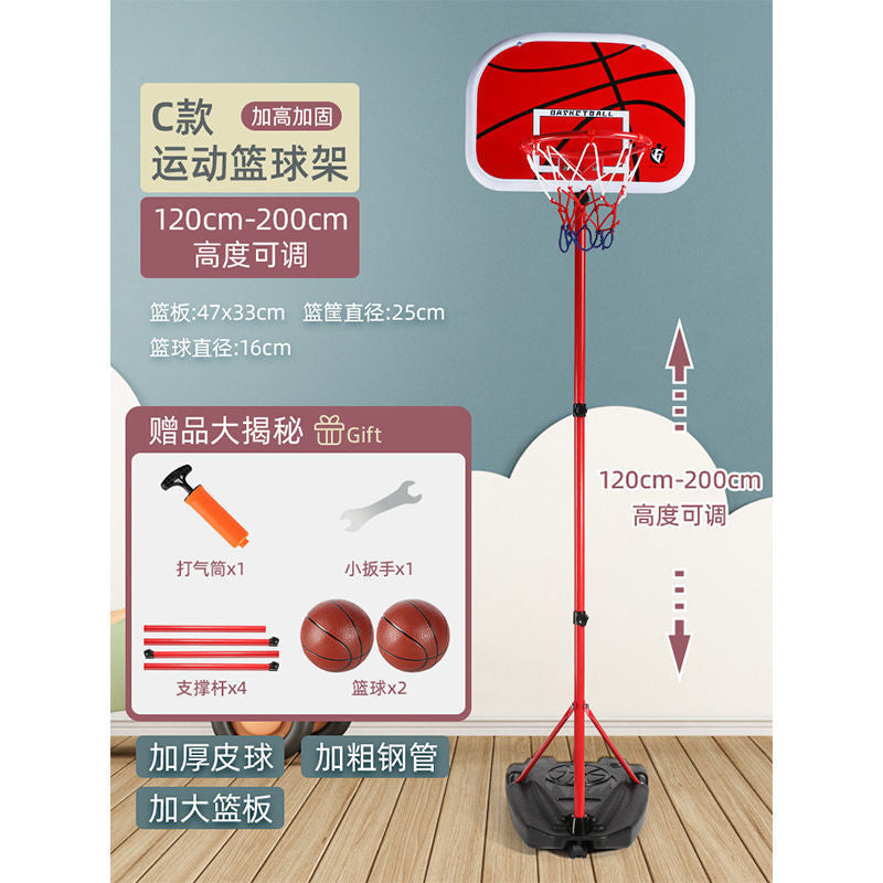 Kids' basketball hoop set - indoor home use, adjustable height, portable basketball stand toy for boys, perfect for toddlers, preschoolers, and kindergarteners