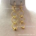 24k gold-plated ethiopian women's round earrings for daily wear bridal gift