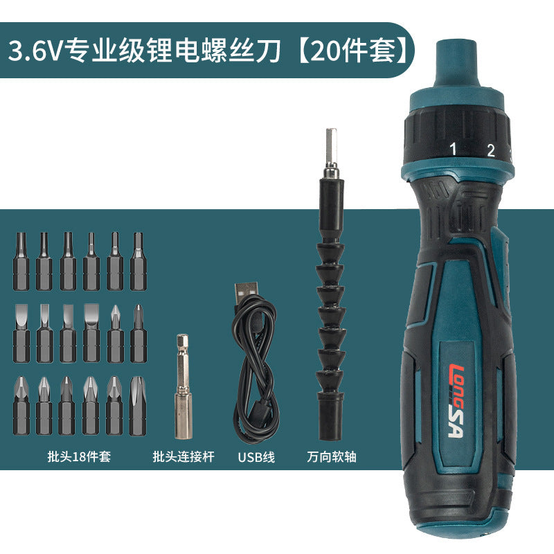 Automatic high torque electric screw batch straight handle electric screwdriver mini small electric drill ratchet screwdriver