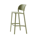 Scandinavian modern casual backrest high chair bar chair stackable outdoor cafe table stool bar chair island chair