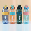 Carefully selected plastic water cups, fitness water bottles, outdoor sports portable satchel straw cups, large capacity, sealed and leak-proof