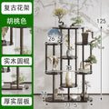 Flower stand living room floor-standing flower stand storage rack balcony flower pot bracket chinoiserie ornament rack green plant display rack