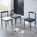For home dining chair scandinaviancasual modern iron horn chair casual study stool imitation solid wood dining commercial back chair
