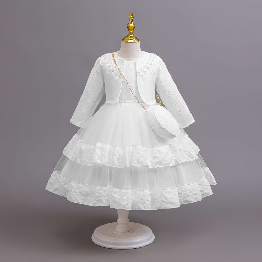European and american new style three-piece set: children's formal dress, wedding dress, princess dress, flower girl dress, girl's dress