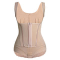 Waist shaping three-breasted corset, abdominal belt, thin intimates enhanced version zipper open one-piece corset