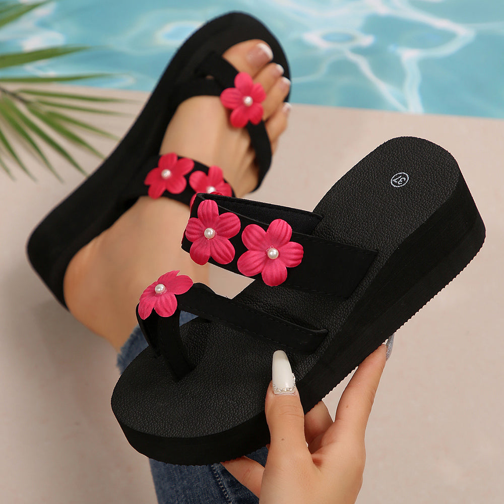 Camellia fashion new thick sole plus size flip flops 2025 summer new korean niche style sandals and slippers for women