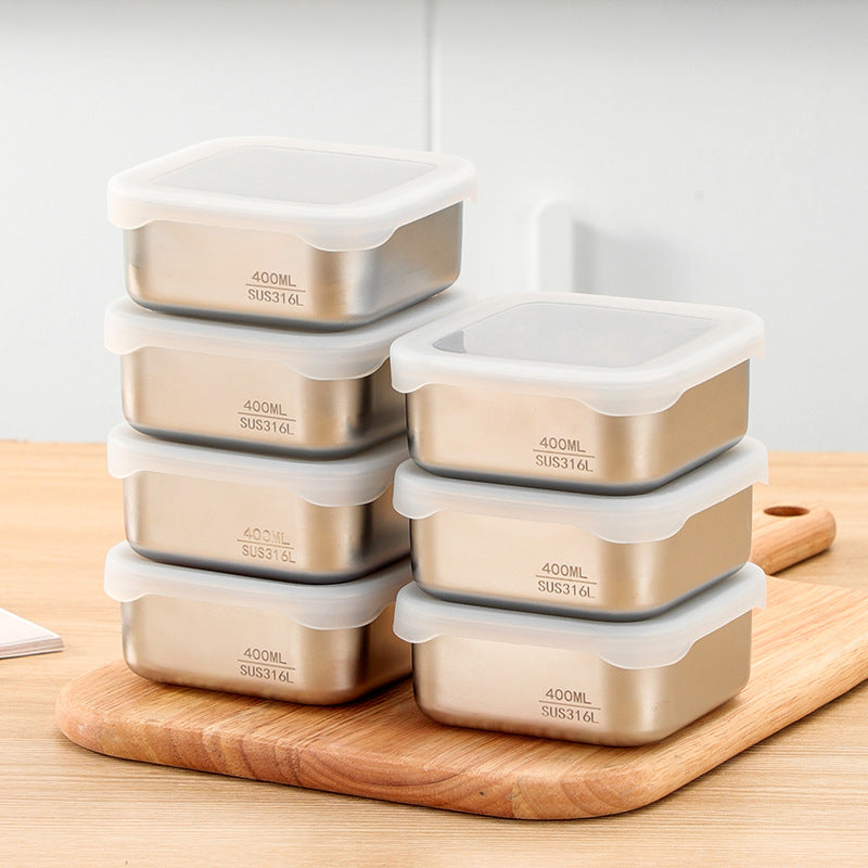 316 stainless steel food storage container - small lunch box for brown rice, food-grade, perfect for students and office workers