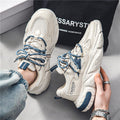 Men's shoes 2025 new spring mesh casual versatile height increasing youth sports running trendy dad shoes