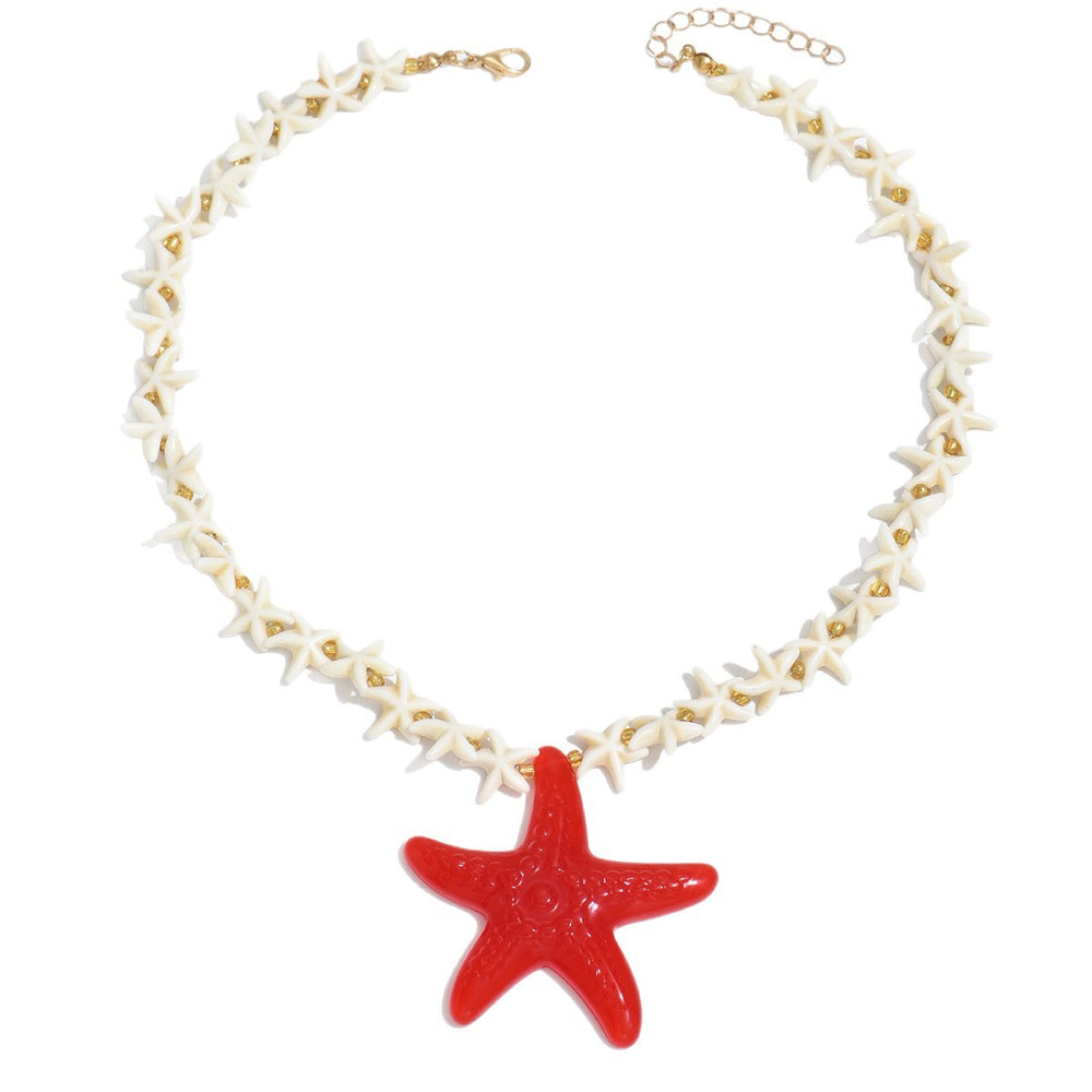 Bohemian beaded necklace wholesale european and american cross-border shell jewelry high-end exaggerated starfish pendant necklace for women