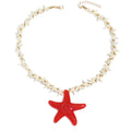 Bohemian beaded necklace wholesale european and american cross-border shell jewelry high-end exaggerated starfish pendant necklace for women