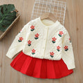 autumn/winter new knitted cardigan two-piece set - girls' outerwear & sweater set