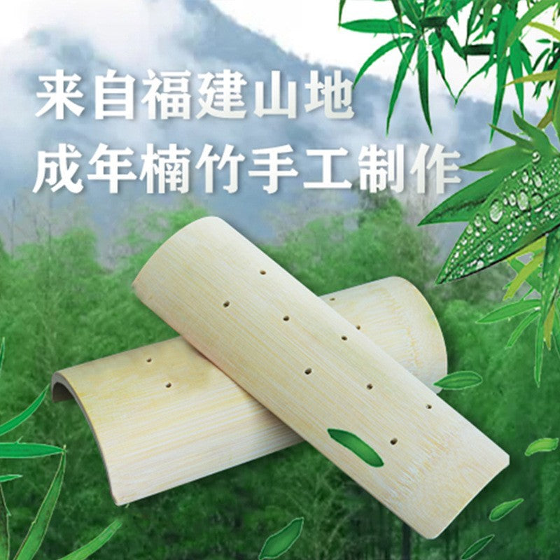 Bamboo pillow cervical semicircle pillow bamboo fiber stretching neck pillow round hard pillow neck waist correction neck side sleeper
