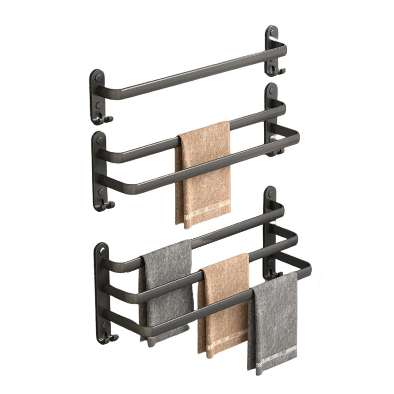 White towel rack, no punching toilet, wall-mounted bathroom, towel hanger, rack, toilet storage hanger.
