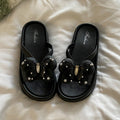 Popular internet celebrity good sandals women's summer new arrivaloutweareasiest for matchthick soleheight-increasing beach flip-flops