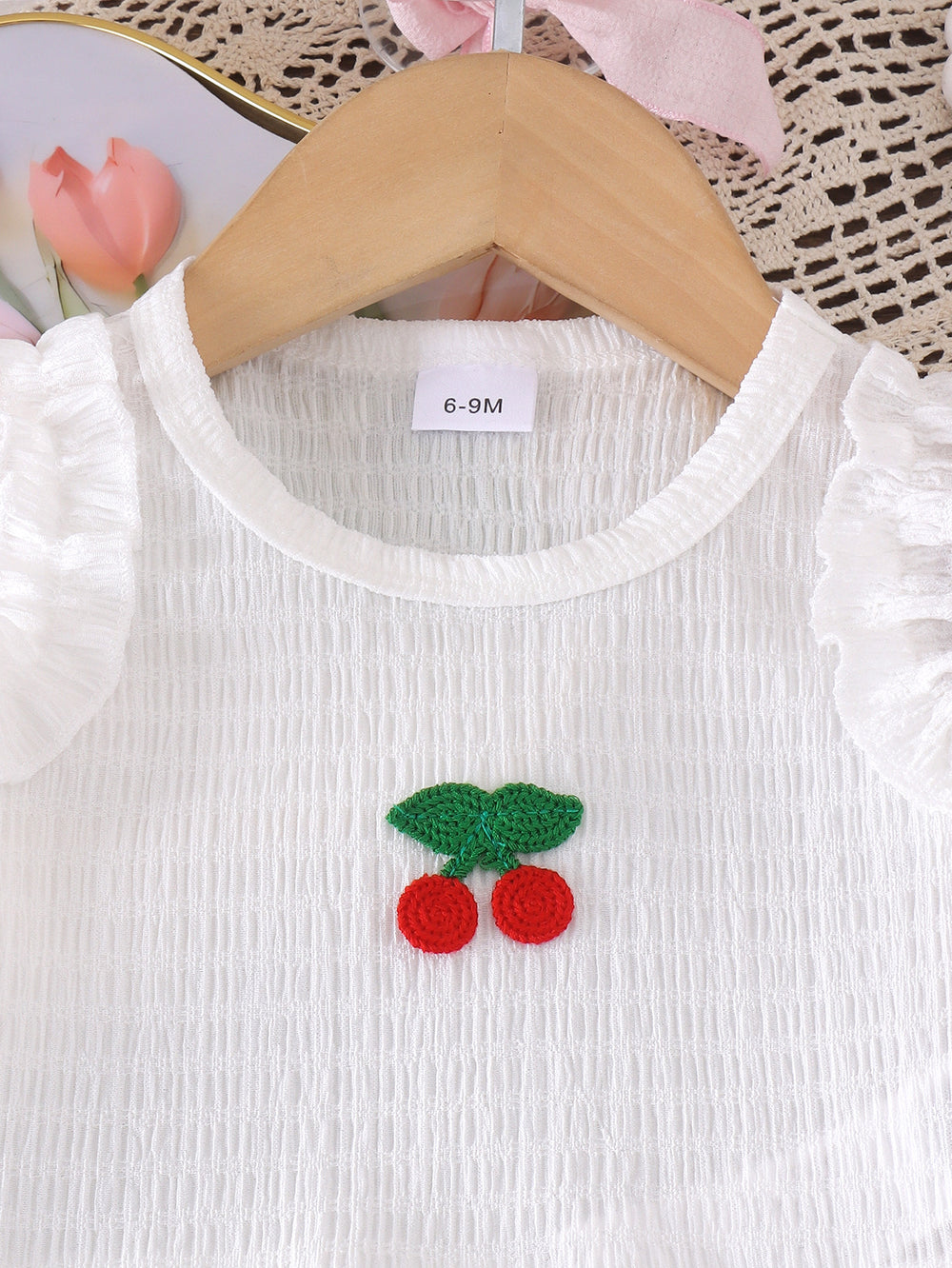 Kids clothing  cross-border new arrivalfashion spring & fallgirl white vest + red pants children's clothing