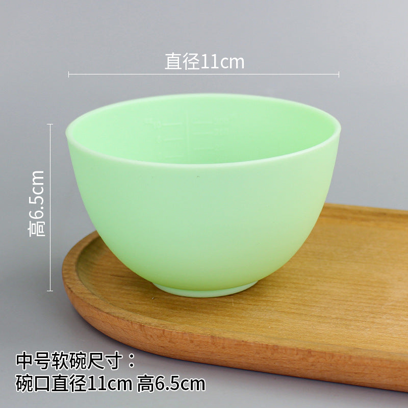 Beauty bowl spa mask mixing tool plastic mask bowl wholesale set - flat rim bowl
