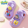 Spongebob squarepants new family kids clogs - thick sole, height increasing, outdoor wear, summer anti-slip, anti-odor beach sandals and slippers