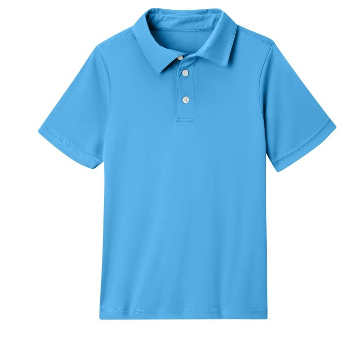 cross-border   kids' everyday casual short-sleeve solid color tops t-shirts polo shirts