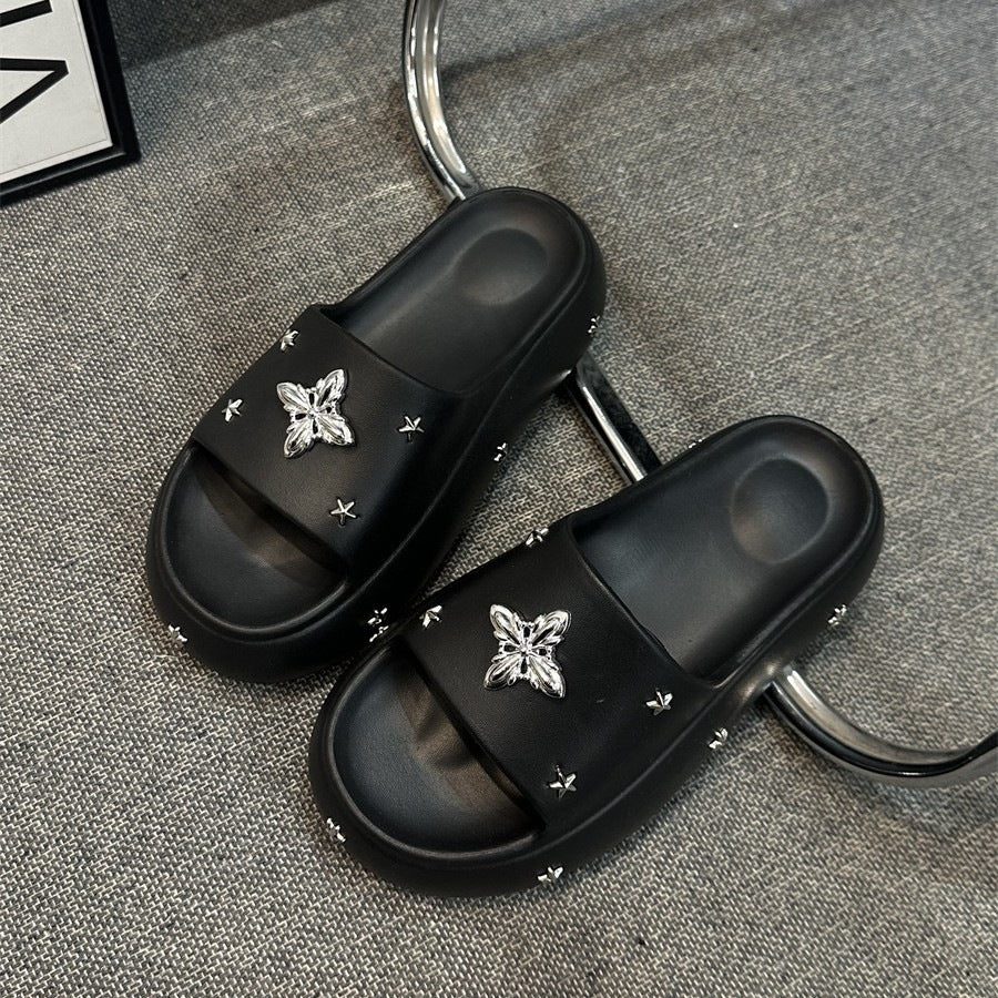 Thick sole star slippers for women summer outwearthick sole2026new arrivalsummerpopular beach outing sandals