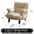 Retro lazy style straight row creative sofa chair designer can sleep single sofa medieval small apartment living room high feet