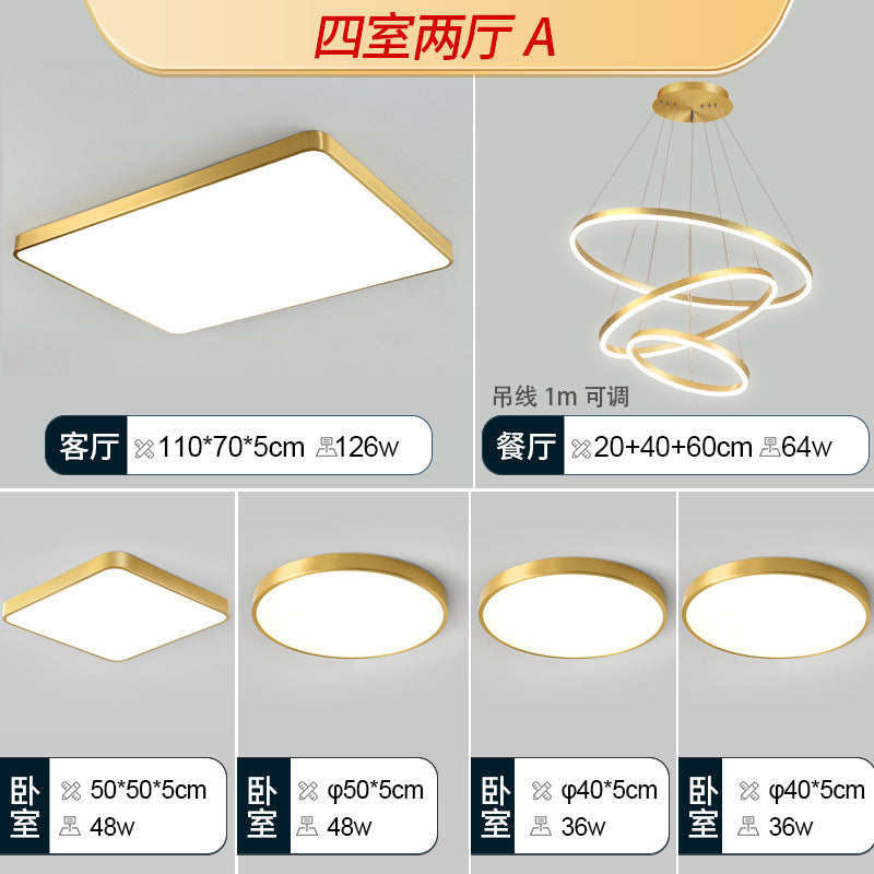 2025 new living room light hall main light simple led dining room bedroom light ceiling light whole house Zhongshan lighting