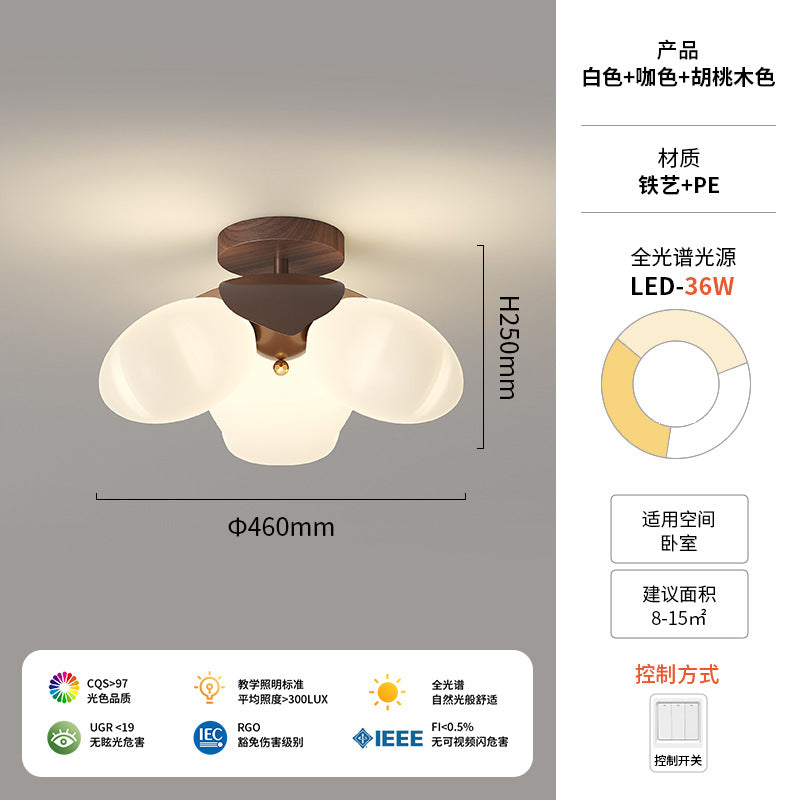 Medieval style bedroom main light study children's room LED ceiling light advanced French retro room restaurant lighting