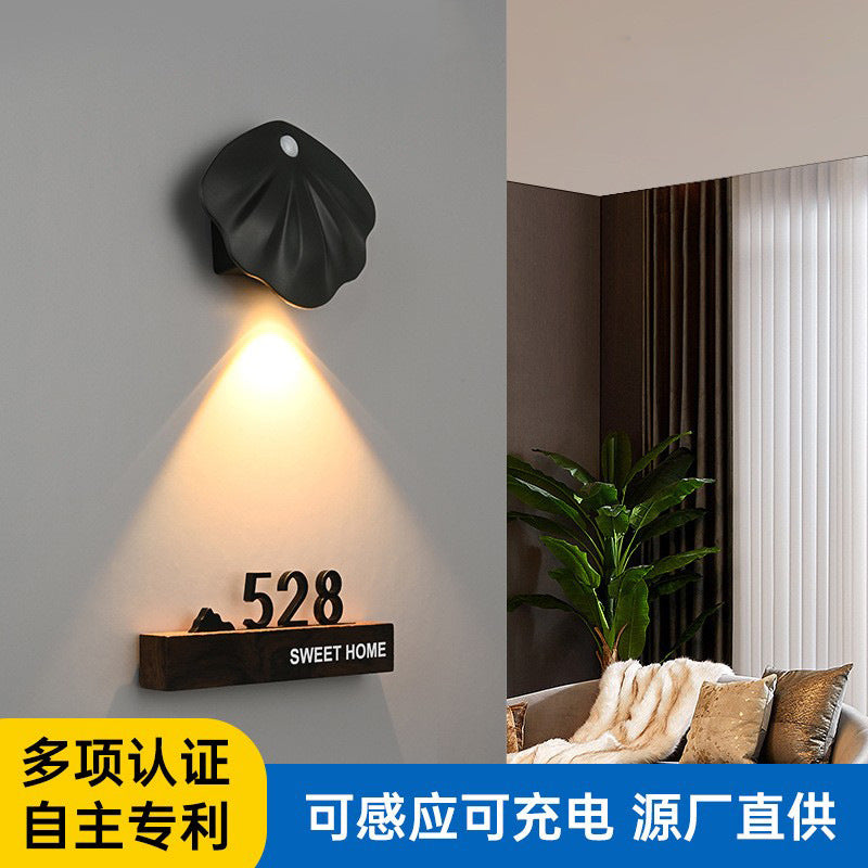 new magnetic wireless indoor wall light doorplate light smart led rechargeable human body induction night light