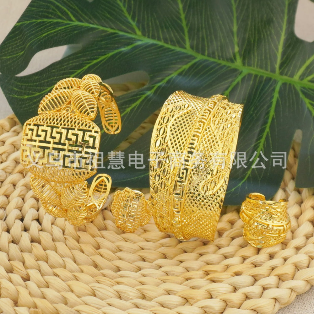 Middle eastern cuff ring set hawaiian nigerian wedding bridal luxury brand charm jewelry gift