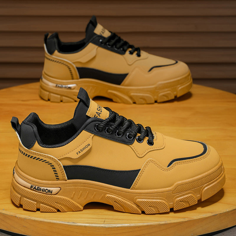 2026 spring new arrival: men's leather kitchen work shoes - anti-slip, wear-resistant, stain-resistant, safety shoes, athletic martin boots, work boots