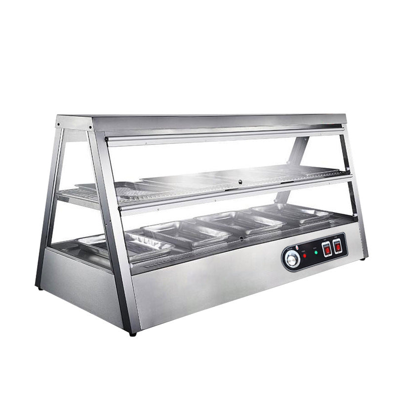 Fried food insulation sales display cabinet Desktop insulation cabinet Hamburg egg tart display Commercial desktop crispy cabinet