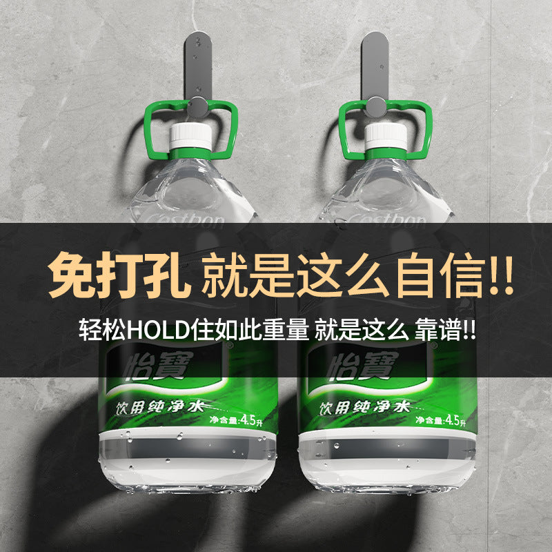 Gun gray punch-free hook, strong adhesive bathroom wall bathroom towel load-bearing adhesive hook, entrance door back hook