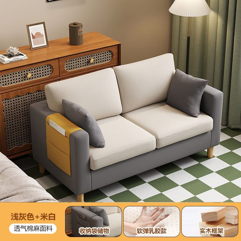 Small apartment convertible sofa bed with storage, suitable for living rooms, offices, bedrooms, apartments, rentals, and rental properties. simple fabric sofa
