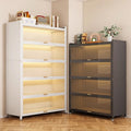 Steel dust-proof bookcase for home door multi-layer entrance cabinet large-capacity storage cabinet entrance flip-up door multi-layer storage