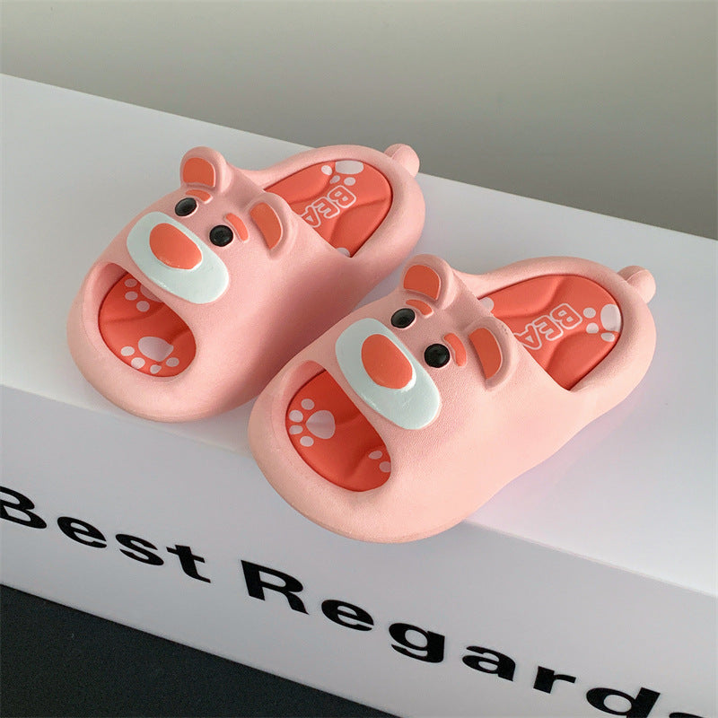 Kids' slippers - girls' summer cartoon bath slippers - baby anti-slip bathroom indoor/outdoor slides - boys' home use sandals