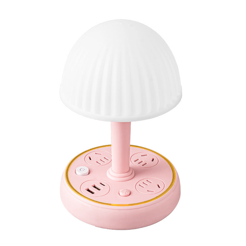 Led eye-care multifunctional desk lamp socket study bedside night light plug adapter bedroom lamp usb charging power strip