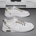 2025 new winter men's breathable white sneakers, athletic casual skate shoes, trendy ins style, youth loafers