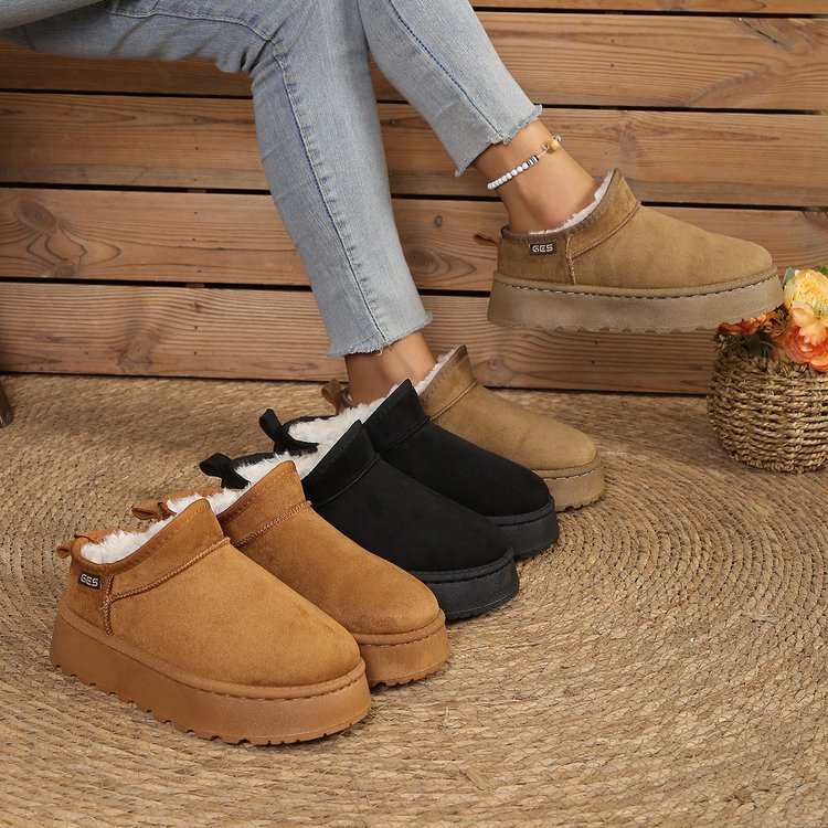 Plus size women's snow boots for export - new autumn/winter  collection: thick-soled, fleece-lined, extra thick, warm cotton shoes for women
