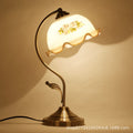 British european retro table lamp bedroom bedside lamp pastoral glass antique old shanghai study remote control dimming lamp