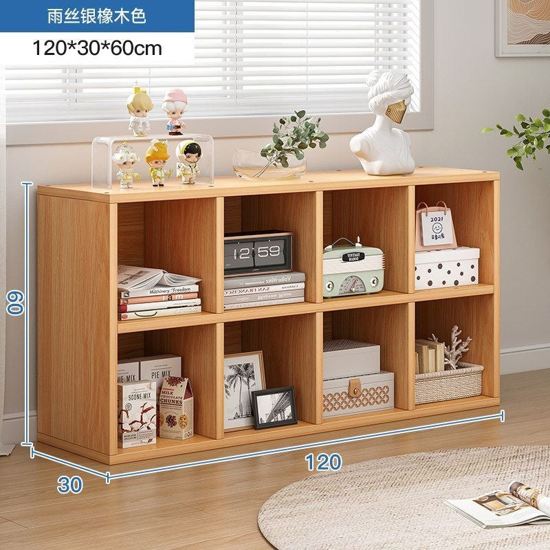 Balcony bay window storage cabinet storage rack cabinet storage cabinet plaid cabinet floor-standing single-layer low cabinet bookshelf for home bookcase