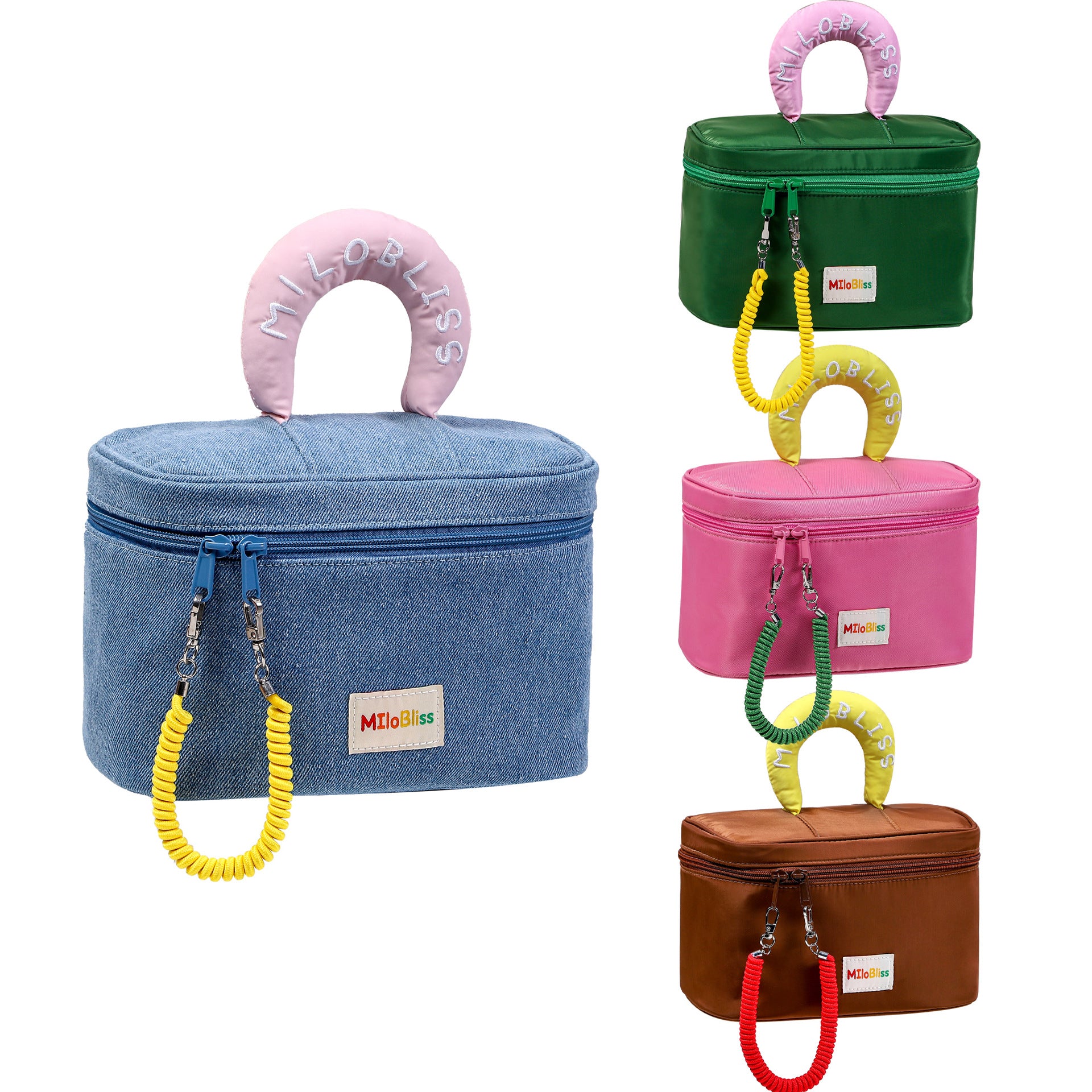 Xiaohongshu popular cosmetic bag large capacity cute contrasting color portable waterproof toilet bag women's skin care product storage bag