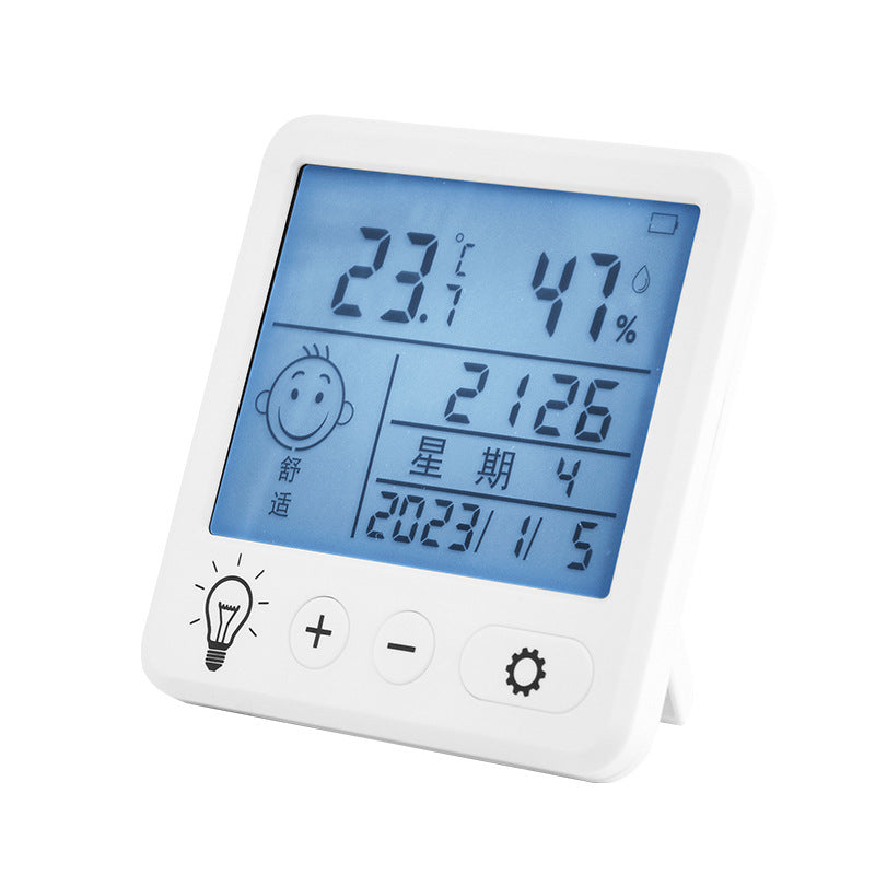 Electronic temperature and humidity meter - high-precision indoor wall-mounted thermometer hygrometer with alarm for home, nursery, and temperature monitoring