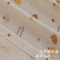 2026 new children's room curtains - cute pumpkin dopamine print linen candy bean cream bay window bedroom sheer curtains