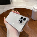 Thickened anti-collision transparent phone case for apple 17, flexible and durable iphone 18 four-corner shockproof space case for 16