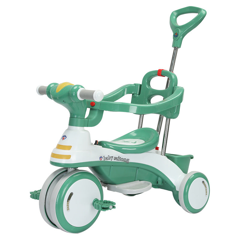 New children's tricycle 3-6 year old children's cart lighting music baby cart children's toy car