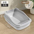 Extra-large, semi-enclosed cat litter box - prevents tracking, extra small size for kittens, complete cat supplies