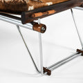 Bauhaus vintage cowhide bench coffee table chair italian light luxury walnut single sofa reading chair