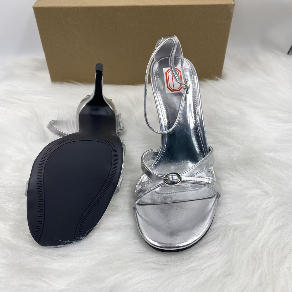 Za's 2025 new collection: elegant high-heeled pumps - closed-toe, low-cut, ankle-strap sandals with rhinestone embellishments