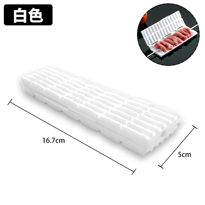 Multifunctional barbecue meat skewer, household manual mutton skewer, vegetable skewer, double row skewer tool, meat skewer handy gadget