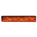 New led electric fireplace with realistic flame effect - european style built-in decorative mantel heater for home use
